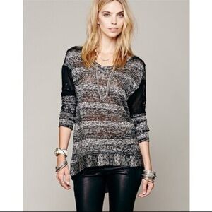 Free People | We The Free Tunic Womens Size M Gray Embroidered Pullover Mesh Top
